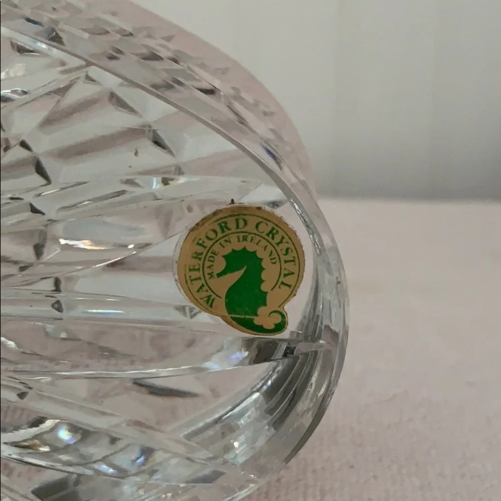Waterford Crystal Oval Desk Clock Mantel Clock Quartz Roman Numeral Ireland